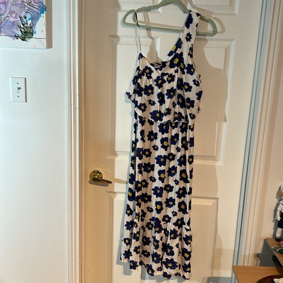 NWT Pepaloves X-small Blue Flowers Maxi Dress - Picture 4 of 14